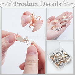 20 шт. 2-х цветная латунная фурнитура для сережек-гвоздиков&nbsp;KK-ME0002-55