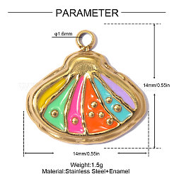 304 Edelstahl mit Emaille-Anhängern&nbsp;SA-OY001-84G