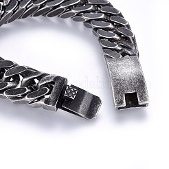 Bracciali con catene a maglie in acciaio inox 304&nbsp;BJEW-E346-08B