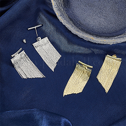 2 пара двухцветных сережек-гвоздиков из латуни&nbsp;EJEW-AN0004-77