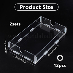 2 rechteckige Aufbewahrungsbox für Acryl-Servietten ({1} Beutel)&nbsp;AJEW-DC0004-18