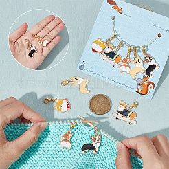 Маркеры петель для кулона с собакой&nbsp;HJEW-AB00324