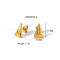 Модные треугольные серьги-гвоздики из нержавеющей стали 304&nbsp;PU6903-1