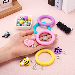 Набор для самостоятельного изготовления силиконовых подвесок в виде колец и пчел&nbsp;DIY-TA0010-11