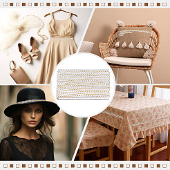 Филигранная кружевная лента из полиэстера&nbsp;OCOR-WH0111-113B