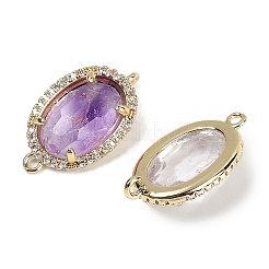 Натуральный аметист ограненные овальные звенья&nbsp;G-B126-07G-09