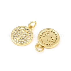 Latón micro pavimenta claro cubic zirconia encantos&nbsp;CU-CBA9B5A-07G