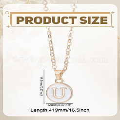 1 шт. ожерелье из цинкового сплава с белой эмалью&nbsp;NJEW-LP0002-88G-U