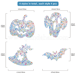 16 лист 4 стиль водонепроницаемый ПВХ цветной лазерный витраж оконная пленка клейкие наклейки DIY-WH0256-059