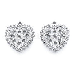 Pendentifs en acier inoxydable 304 anti-ternissement avec strass&nbsp;STAS-N098-209P