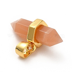 Двойные заостренные подвески из натурального солнечного камня&nbsp;G-P481-01G-01