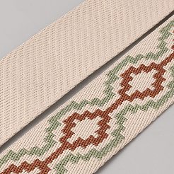 Жаккардовая лента из полиэстера с крестом&nbsp;DIY-WH0362-23B