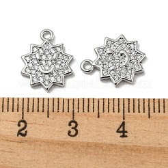 Messing micro pave klar zirkonia charme&nbsp;KK-H460-16P