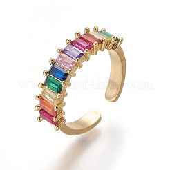 Кубического циркония кольца манжеты&nbsp;RJEW-P074-09G