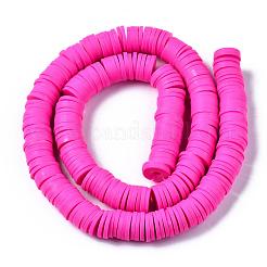 Плоские круглые бусины из глины ручной работы полимерные&nbsp;CLAY-R067-10mm-31