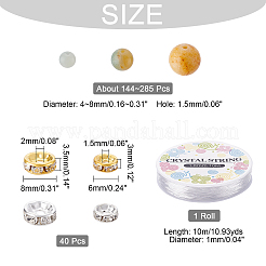 DIY-Sets zur Herstellung von Stretch-Armbändern aus natürlichem Amazonit mit Blumen&nbsp;DIY-CA0003-19