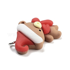 Pendentifs en résine opaque sur le thème de noël&nbsp;RESI-F054-B12