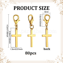 80 pièces pendentifs en alliage&nbsp;HJEW-PH02550