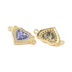 Подвески-сердечки с микропаве из латуни&nbsp;KK-I357-01G
