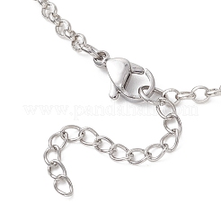 Изготовление браслета-скрепки из нержавеющей стали 304 с цепочкой Rolo&nbsp;AJEW-JB01498