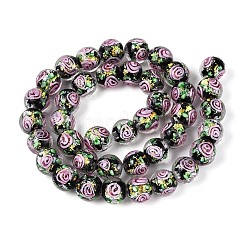 Ручной стеклянные фольга бисер пряди&nbsp;FOIL-N033-04A