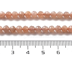 Натуральный Sunstone бисер пряди&nbsp;LS-G-H080-B01-01