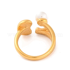 Ионное покрытие(ip) 304 нержавеющая сталь открытые манжеты для пальцев для женщин&nbsp;RJEW-S414-01B-G