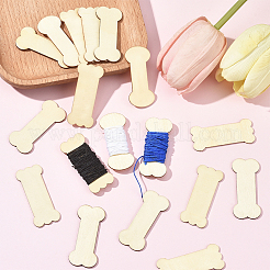 60 шт. 3-х видов деревянных досок для намотки ниток&nbsp;DIY-SC0031-10B