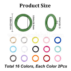 32 шт. 16 стиля застежек для ключей из цинкового сплава&nbsp;FIND-CP0001-57