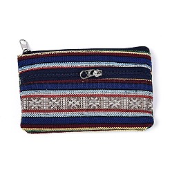 Кошельки из хлопковой ткани с полосатым узором в богемном стиле&nbsp;AJEW-N003-04
