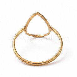 Ионное покрытие(ip) 201 нержавеющая сталь каплевидное кольцо для пальца&nbsp;RJEW-J051-15G