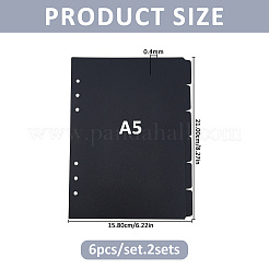 Feuilles intercalaires en plastique pour cahier&nbsp;OFST-WH0002-54B