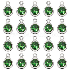20 Stück facettierte Glasanhänger&nbsp;RGLA-TADJ0001-01F