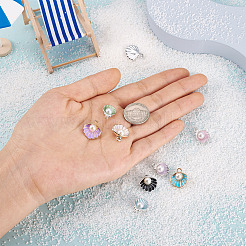 36шт 9 стильные подвески и подвески из эмали из сплава&nbsp;ENAM-CD0001-20