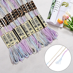 10 моток двухслойной полиэфирной нити для вышивания&nbsp;OCOR-CY0002-99A