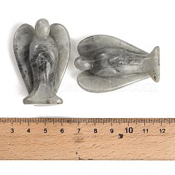 Figurines d'anges sculptées en labradorite naturelle&nbsp;G-O200-03J-11