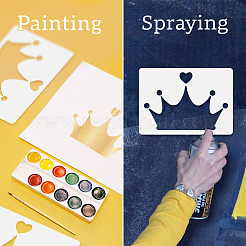 4 pz 4 stili pet scava fuori disegno pittura stencil&nbsp;DIY-WH0669-062