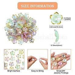 100шт прозрачные акриловые колпачки для бусин&nbsp;TACR-CJ0001-70B