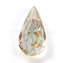 Подвески из тисненого стекла со стразами&nbsp;GLAA-J101-06A-001PS