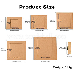 5 набор из 5-х стилей прямоугольных фоторамок из коровьей бумаги&nbsp;DIY-CJ0002-66