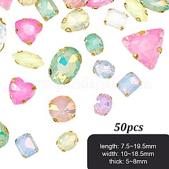 Пришить утюгом и стеклом стразы&nbsp;GLAA-WH0036-51A