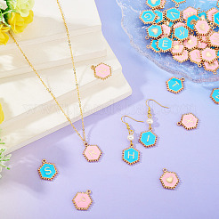 52шт 2 цвета сплава эмалевые подвески&nbsp;ENAM-TA0002-97A