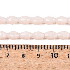 Непрозрачный сплошной цвет имитация нефрита стеклянные бусины пряди&nbsp;EGLA-A037-P6x8mm-D02