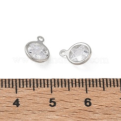 Ciondoli in ottone con pavé di zirconi chiari&nbsp;CU-CBAD360-03P-01