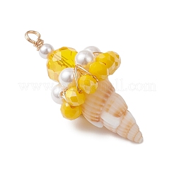 Подвески из ракушек и стекла&nbsp;PALLOY-TA00359-01