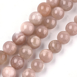 Natürliche sunstone Perlen Stränge, Runde, 10 mm, Bohrung: 1 mm, ca. 38~39 Stk. / Strang, 15.3 Zoll