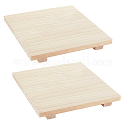 Piastra base per taglierina per argilla in legno, strumento per modellare l'argilla, quadrato, papayawhip, 20x20x2.3cm