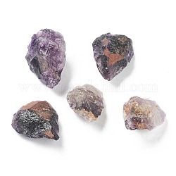 Rough Raw Natural Amethyst Beads, No Hole/Undrilled, Teardrop, 23~30.5x18~22x10~15mm