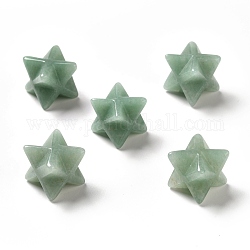 Cuentas de aventurina verde natural, sin agujero / sin perforar, Merkaba estrella, 14.5~15x14.5~15x14.5~15mm