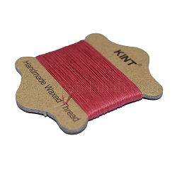 Cordino in nylon cerato, indian rosso, 0.65mm, circa 21.87 iarde (20 m)/carta